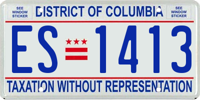 DC license plate ES1413