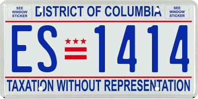 DC license plate ES1414