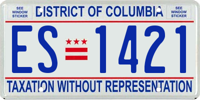 DC license plate ES1421