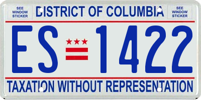 DC license plate ES1422