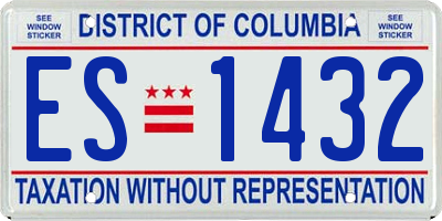 DC license plate ES1432