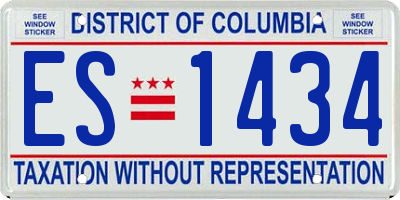 DC license plate ES1434