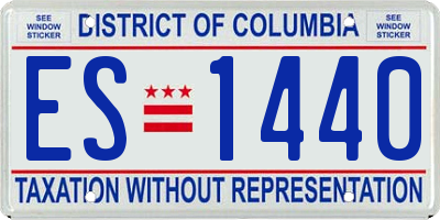 DC license plate ES1440