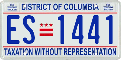 DC license plate ES1441