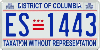 DC license plate ES1443
