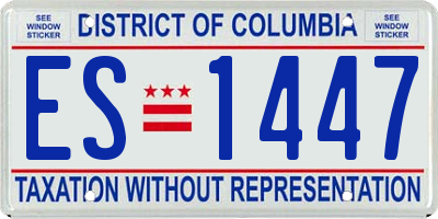 DC license plate ES1447