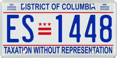 DC license plate ES1448