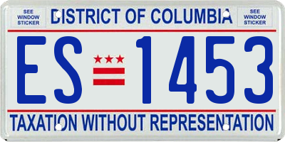 DC license plate ES1453
