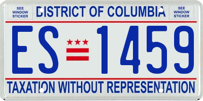 DC license plate ES1459