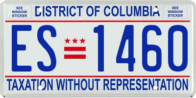 DC license plate ES1460
