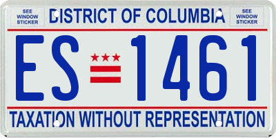 DC license plate ES1461