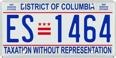 DC license plate ES1464