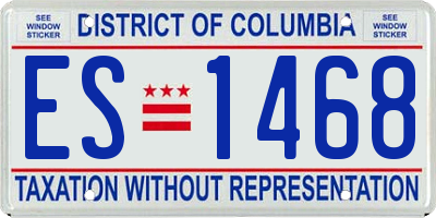DC license plate ES1468