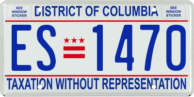 DC license plate ES1470