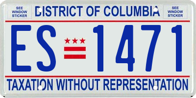 DC license plate ES1471