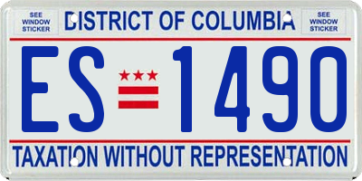 DC license plate ES1490