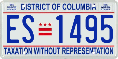 DC license plate ES1495