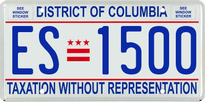 DC license plate ES1500