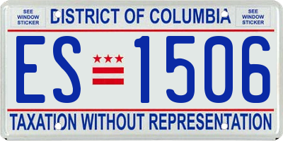 DC license plate ES1506