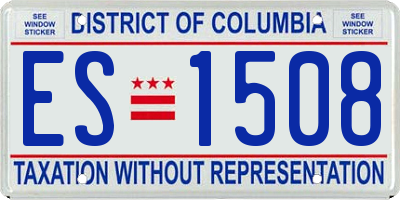 DC license plate ES1508