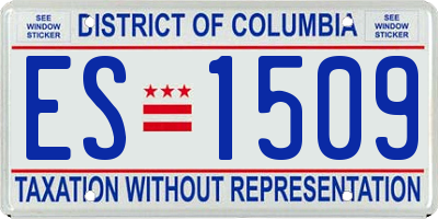 DC license plate ES1509