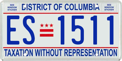 DC license plate ES1511