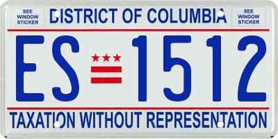 DC license plate ES1512