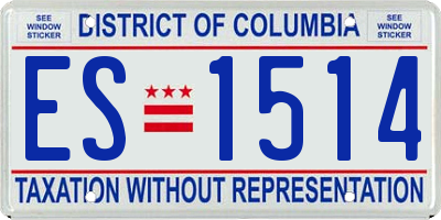 DC license plate ES1514