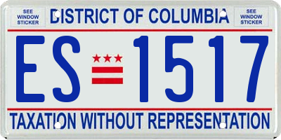 DC license plate ES1517