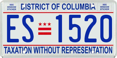 DC license plate ES1520
