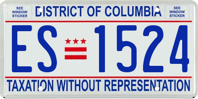 DC license plate ES1524