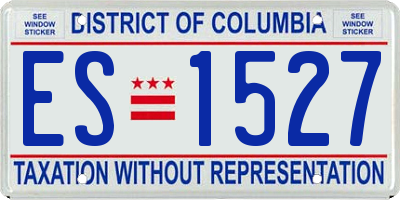 DC license plate ES1527