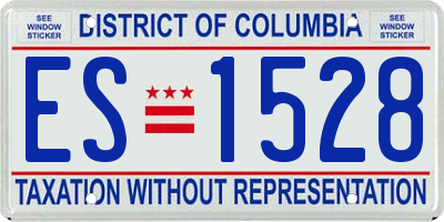 DC license plate ES1528
