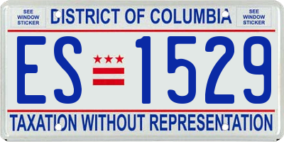 DC license plate ES1529