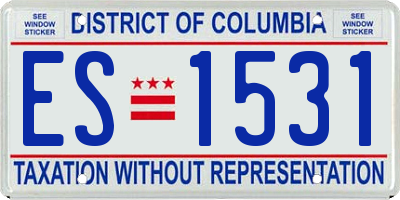 DC license plate ES1531