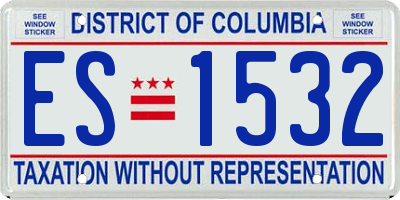 DC license plate ES1532