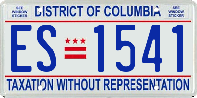 DC license plate ES1541