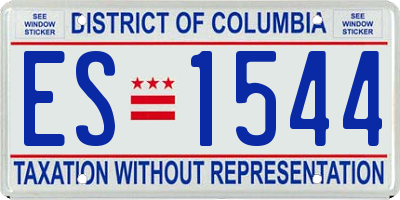 DC license plate ES1544