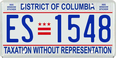 DC license plate ES1548