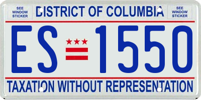 DC license plate ES1550