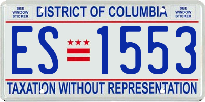 DC license plate ES1553