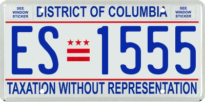 DC license plate ES1555