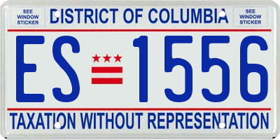 DC license plate ES1556