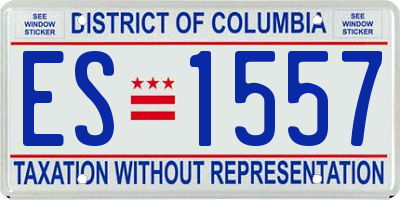 DC license plate ES1557