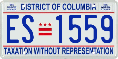 DC license plate ES1559
