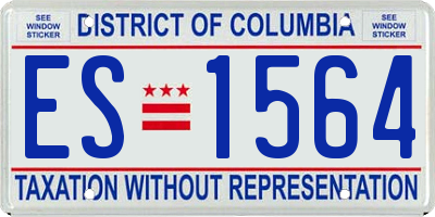 DC license plate ES1564