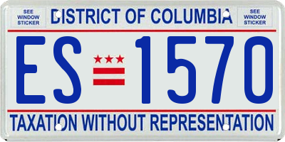 DC license plate ES1570