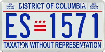 DC license plate ES1571
