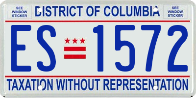 DC license plate ES1572