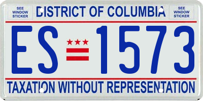 DC license plate ES1573